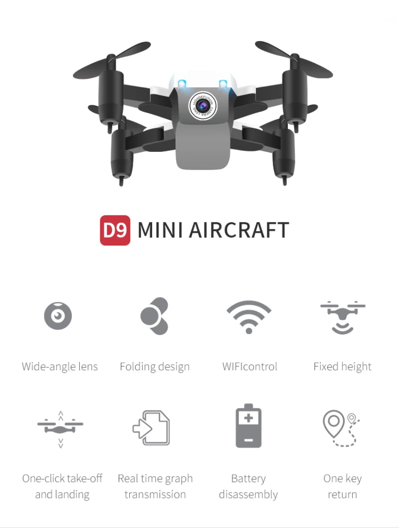 Мини складной Радиоуправляемый Дрон Wi Fi FPV летательный аппарат с фиксированной