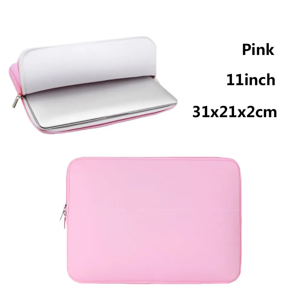 Pink 11inch Сумка для ноутбука чехол сумка для планшета, ПК плюшевая внутренняя защита поверхности Мягкий Портативный - Цвет: Pink 11inch