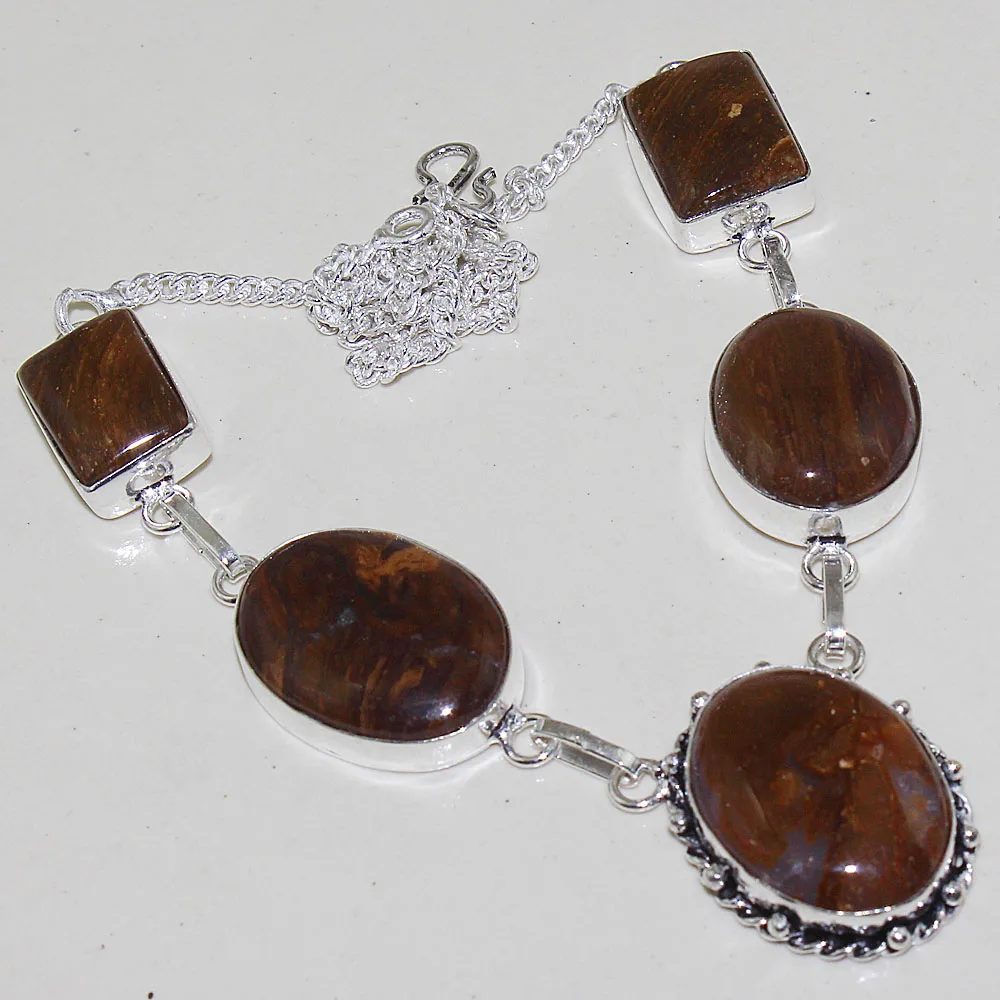 

Серебристое ожерелье Jaspper, покрытое медью, 49,6 см, N1404