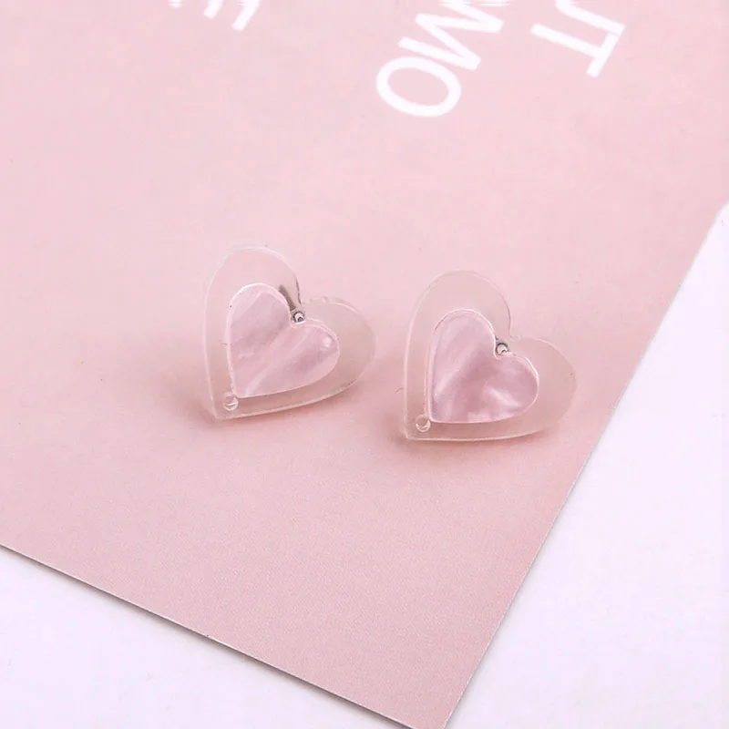 Весенний стиль 20 шт/партия Смола Сердце украшения Модные женские серьги diy