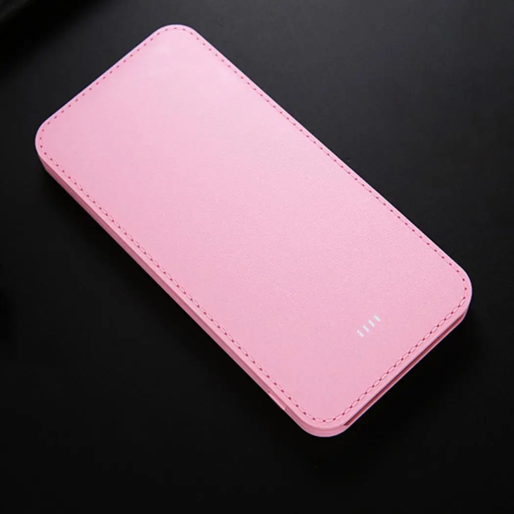 Ультратонкий кожаный внешний аккумулятор с текстурой набор для самостоятельной