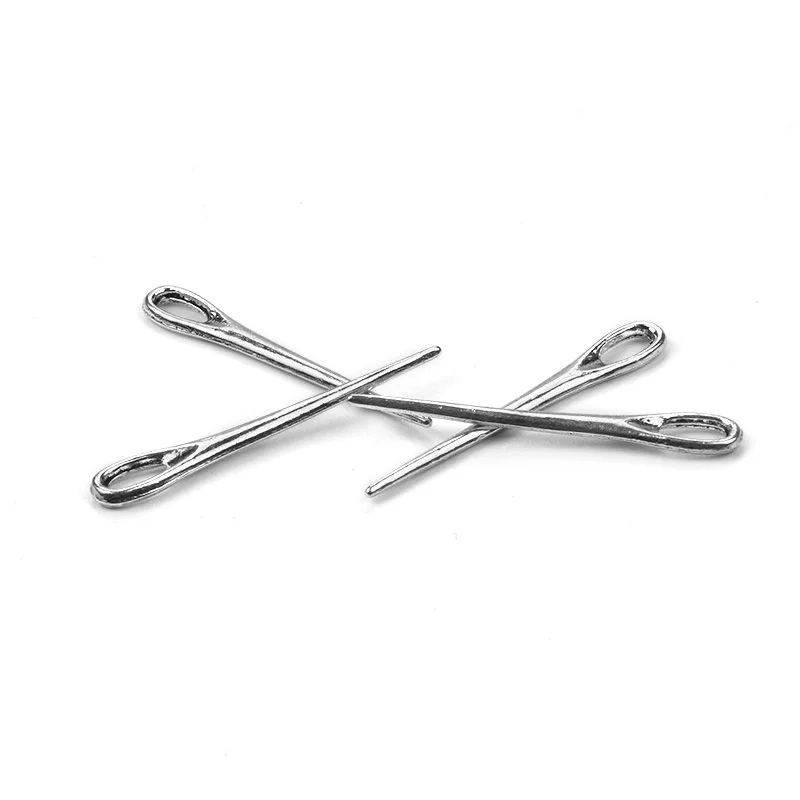 Оптовая продажа 30 сплав металлическая швейная игла подвески антикварные