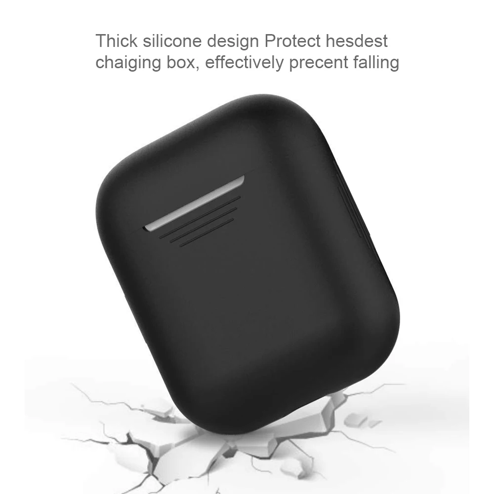 Мягкий силиконовый чехол для наушников AirPods с Bluetooth защитный Apple Air Pods зарядное