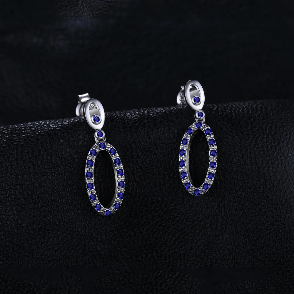 Jewelrypalace Роскошные 0.31ct круглый создан синий шпинель серьги S925 стерлингового