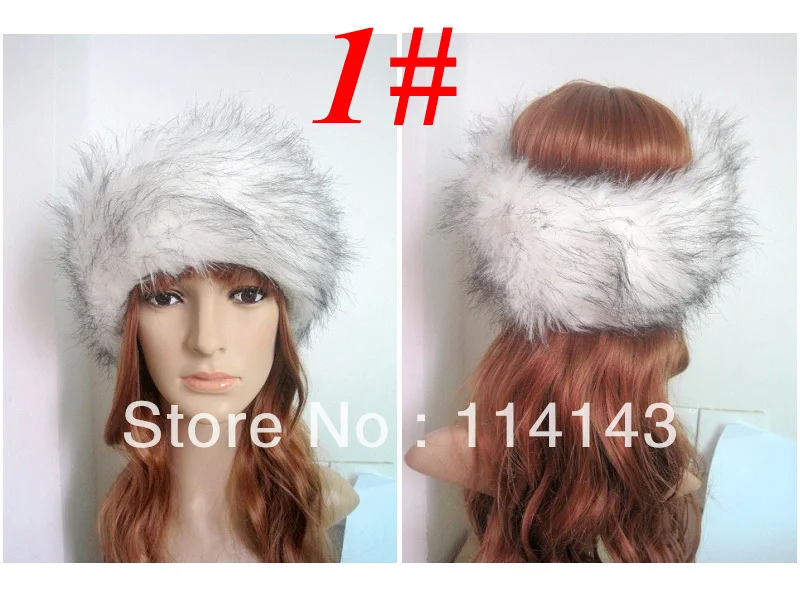 6 шт./лот модная женская повязка на голову из искусственного меха с леопардовым