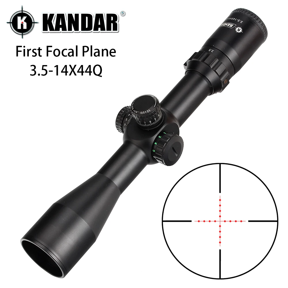KANDAR 3 5 14X44Q охотничий прицел для первого фокусного самолета Красная Зеленая