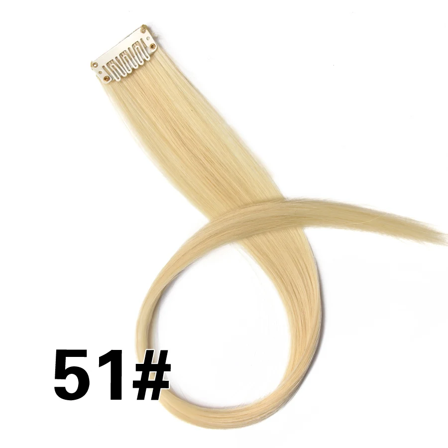 1B/Глубокий Серый Alileader волосы для наращивания, 1 шт./лот, синтетические волосы на заколках, 30 цветов, 20 дюймов, 50 см, длинные волнистые волосы для женщин и девушек - Цвет: 1B/Глубокий Серый