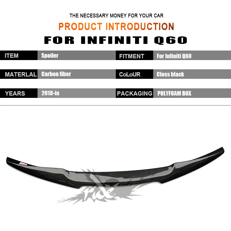 Подходит для Infiniti Q60 Q60S M4 Стиль Высокого Качества из Натурального углеродного
