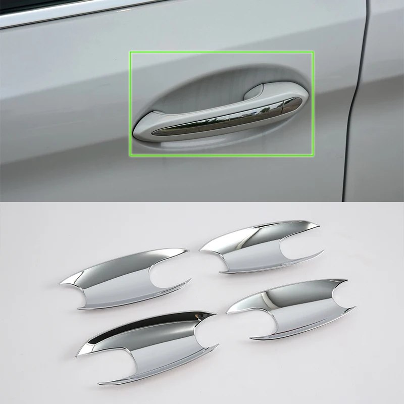 Car аксессуары внешней отделки 4 шт. ABS Chrome дверные ручки чаши Крышка планки для BMW 5