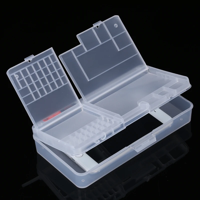 Mobile Phone Repair Tool Box Storage for iPhone Motherboard Component Case LCD Screen Screws PVC Container | Инструменты