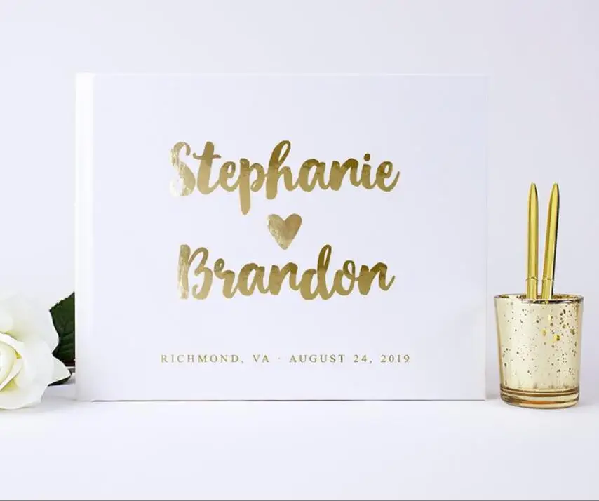 

custom wedding sign in guest book, landscape horizontal wedding journals instant photobooth memory ablums guest book