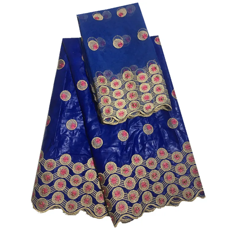 Новое поступление 2018 африканская белая Bazin Riche ткань вышитая французская богатая