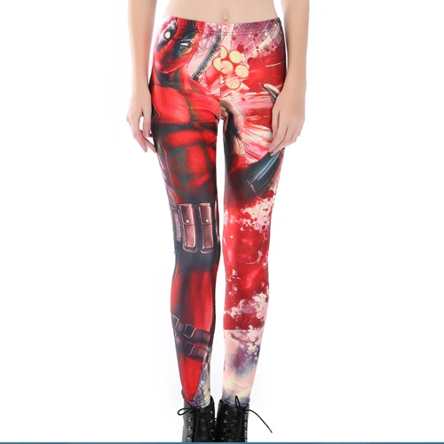 

3d Cosplay Red Fitness Leggings S To 4xL Big Size Full Length Women Spring Autumn Slim Pants
