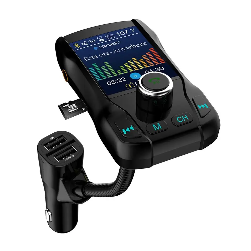 Автомобильный MP3-плеер FM модулятор mp3-плеер 12В-24В 2USB Авто fm-передатчик Bluetooth аудио