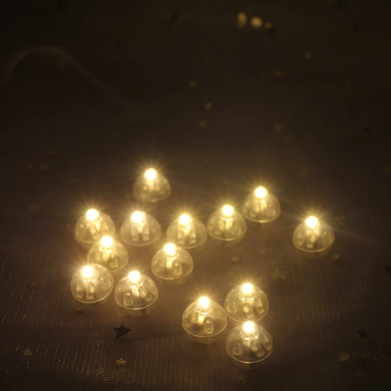 Warm white 50 шт./лот круглый RGB LED флеш света воздушного шара желтый Мини Круглые лампы для вечеринки свадьбы Рождества ваза Бумага украшения-фонари - Цвет: Warm white