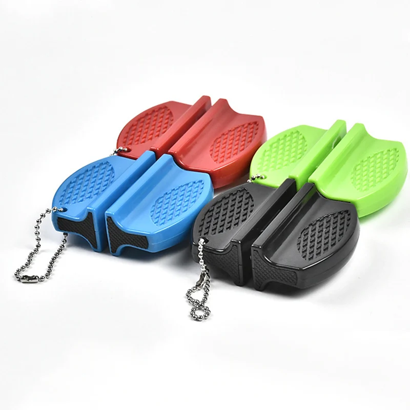 FHEAL портативная точилка для кухонных ножей мини Тип бабочка Двухступенчатая