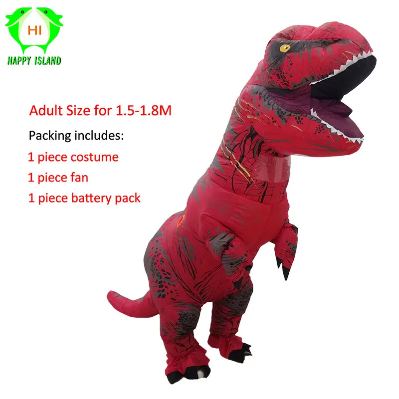 Adult Новинка, надувной костюм динозавра для взрослых, T-REX костюм для Хэллоуина, T-REX, детский надувной костюм динозавра, детская одежда для костюмированной вечеринки - Цвет: Adult