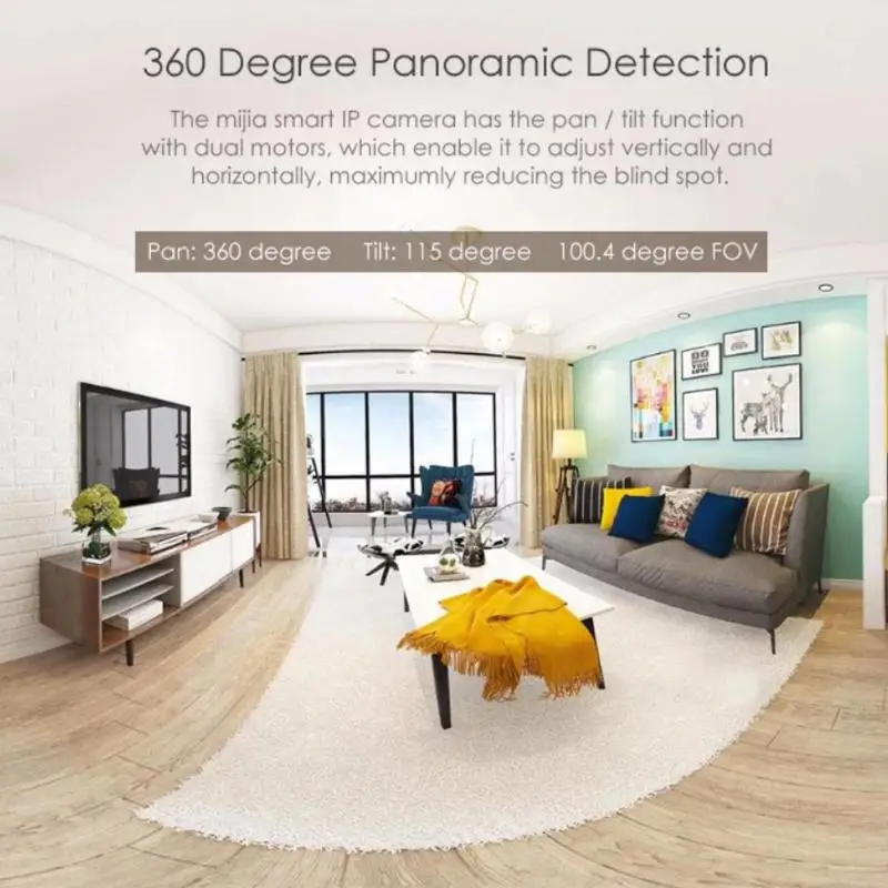 Оригинальная умная камера Xiaomi Mijia 360 угол 720 P Новая версия AI 1080 P камера ночного видения IP видеокамера интеллектуальное DV c Wi-Fi приложение
