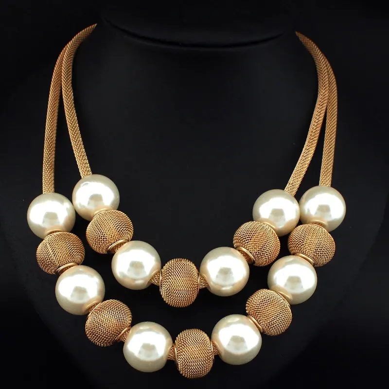 Женское Ожерелье из искусственного жемчуга 3 цвета|fashion statement necklace|statement necklacepearl