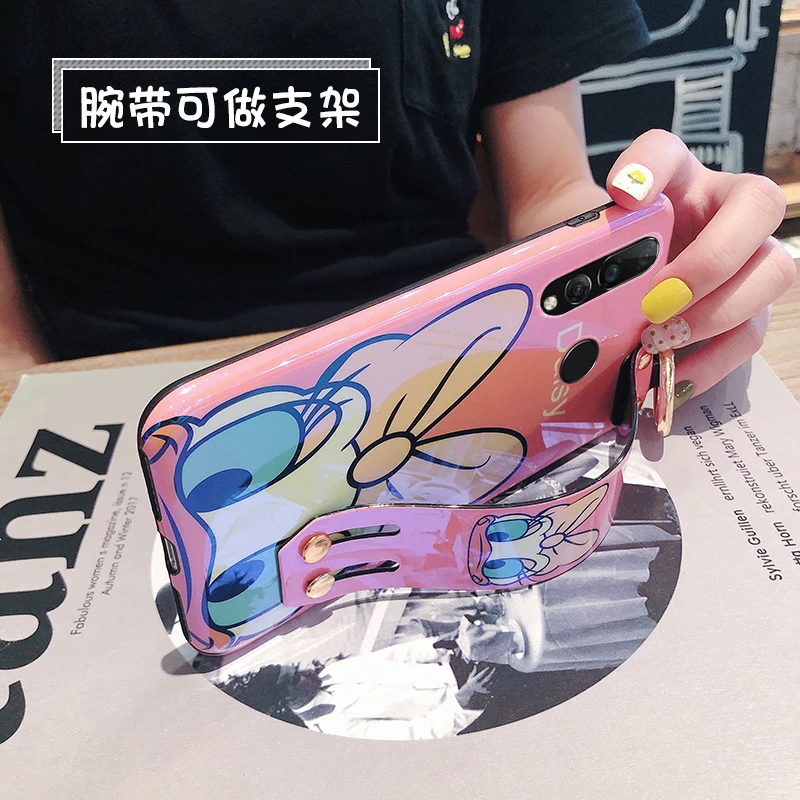 Для huawei p30 pro Дональд Дейзи Дак ремешок на запястье мягкий чехол для телефона для huawei p20 V20 honor10 nova4 3e 2S blue ray чехол