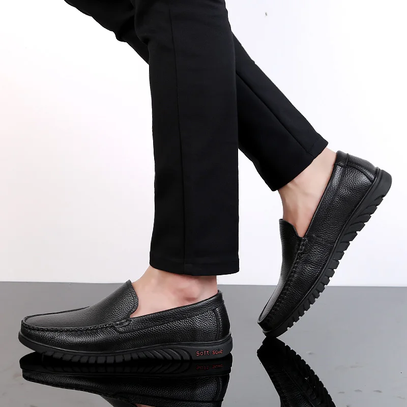 1Men Genuine Leather Shoes outdoor Business Dress Moccasins loafers Flats Slip On New Men's Casual Mens L5 | Обувь