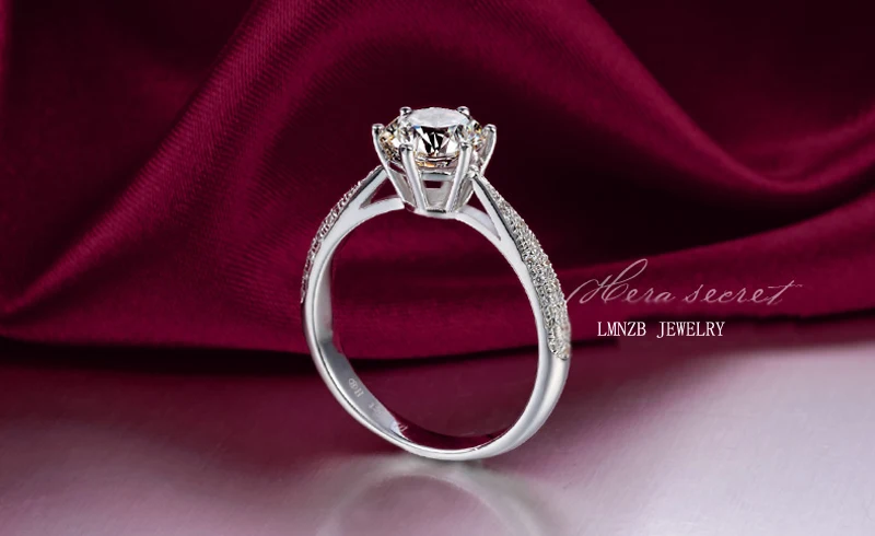 LMNZB чистого серебра 925 пробы набор серебряных колец роскошный 1,0 ct CZ Diamant обручальные кольца для Для женщин браслет украшения для помолвки LYR11