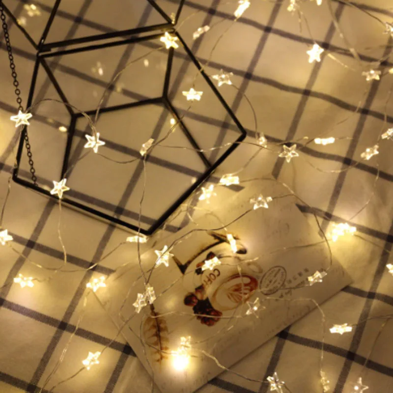 SPLEVISI 3 м 30LED звезда на батарейках Рождество свадьба гирлянда лампа Фея звездный