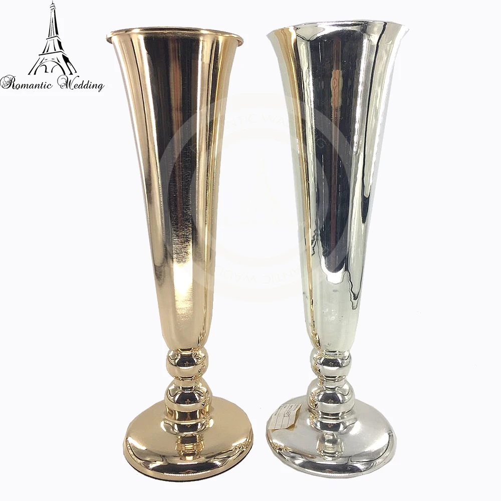 

10PCS/lots / Trumpet Vase/ Metal Flower Vase Centerpieces For Wedding Decorations/ Event Products&Party Decorations