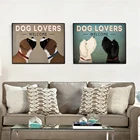 Винтажные плакаты и принты собака влюбленная Бигль такса настенные картины для гостиной домашний декор холст печать на стену ретро
