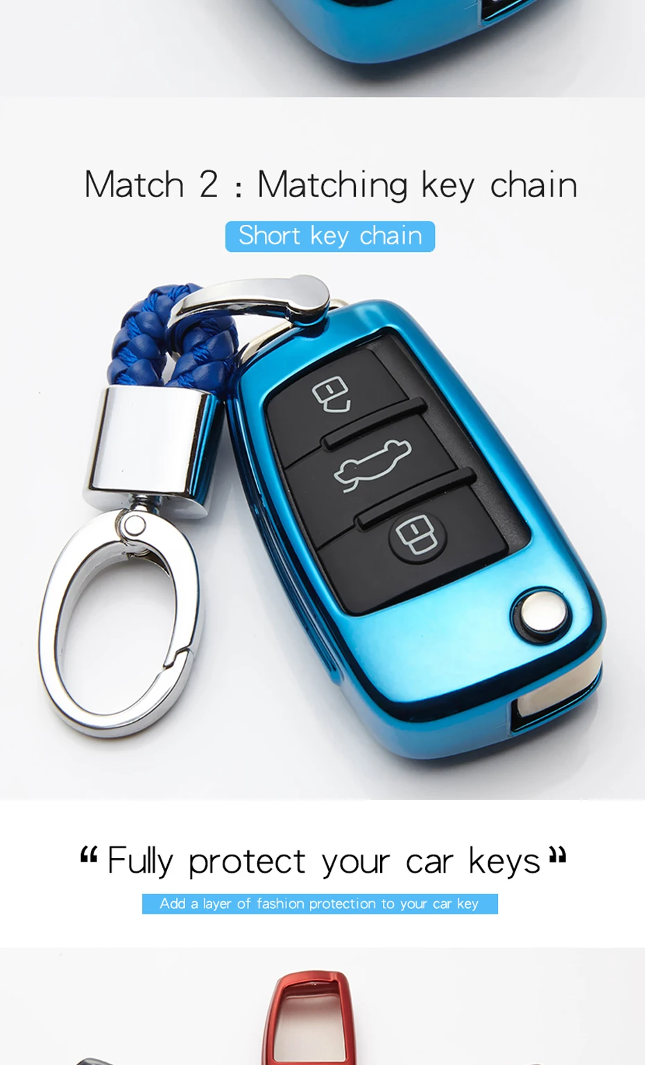 KUKAKEY ТПУ автомобиль дистанционного ключа оболочки чехол для защиты для Audi A1 S1 A3 S3 A4 A6 RS6 TT Q3 Q7 2005 2006 2007 2008 2009-2013