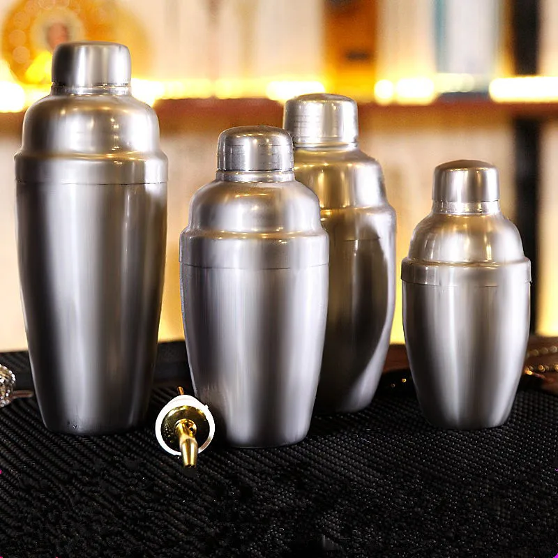 

Stainless Steel Cocktail Shaker Cocktail Mixer Wine Martini Drinking Boston Style Shaker Party Bar Tools 250/350/550/750ml