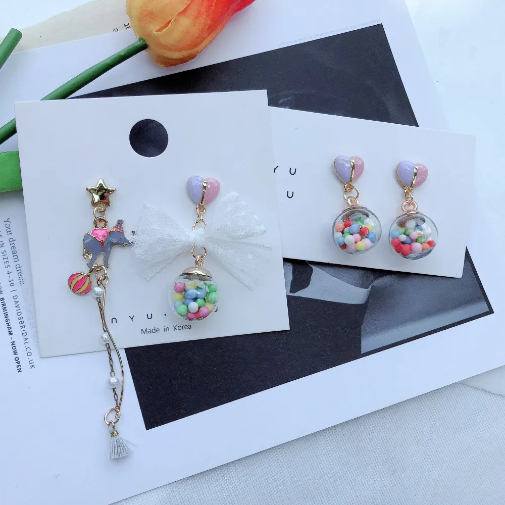 Оригинальный дизайн стеклянные круглые Висячие длинные серьги SQUERIM для женщин 2019