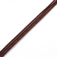 1 meters 3mm3 5mm5mm round brown real braided leather cord diy craft jewelry supplies