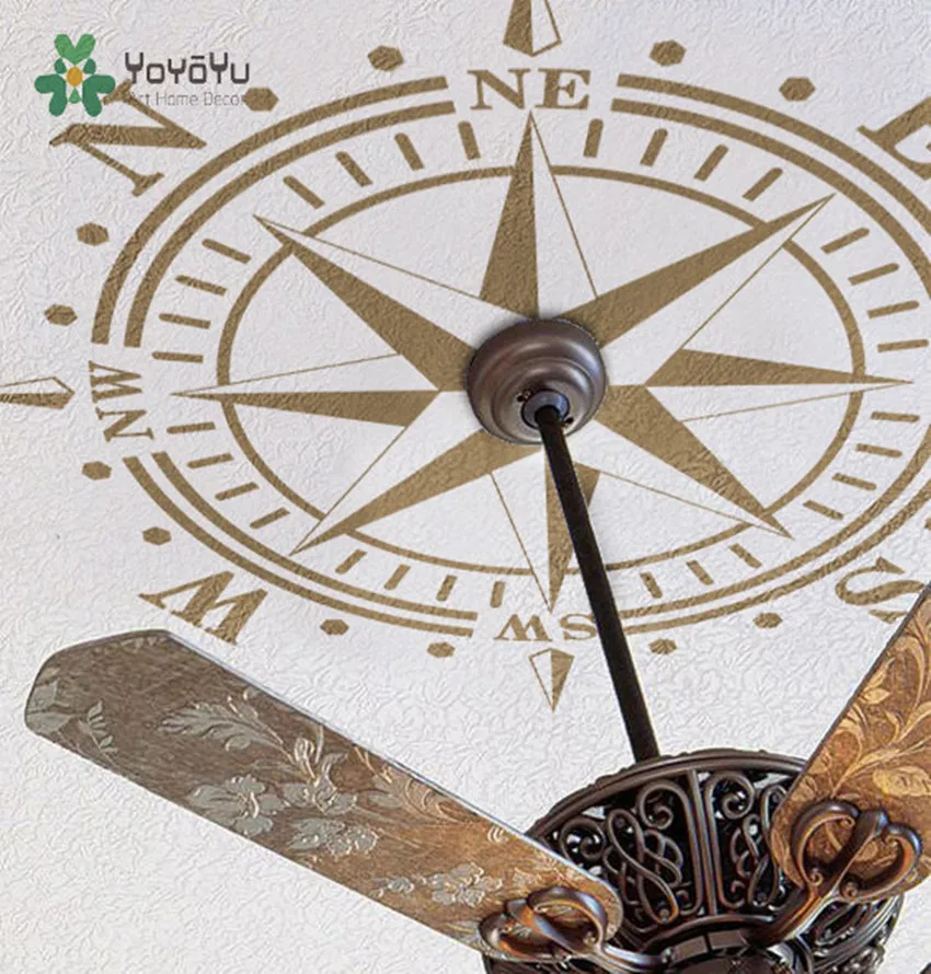 Специальные металлические потолочные компас наклейка популярный морской пляж
