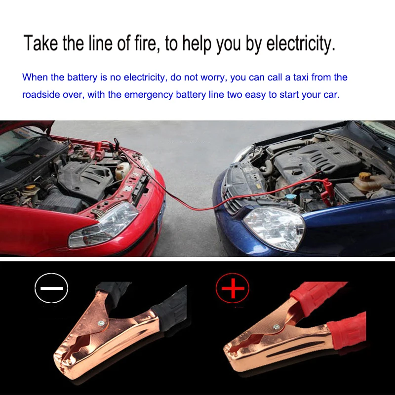 Сверхмощный 500amp аварийного Мощность зарядки запуска ведет автомобилей Батарея