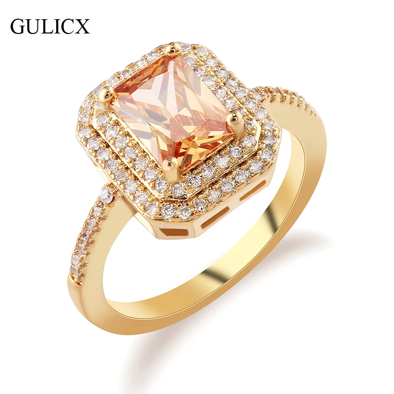 Женское свадебное кольцо с кубическим цирконием GULICX классическое обручальное