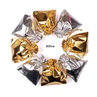 50 шт.лот 7x9 9x12 см 10x15 13x18 см золотистые и Серебристые подарочные пакеты на шнурке для ювелирных украшений бархатный мешочек