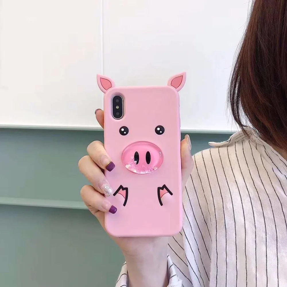 Quicksand Little Pig для iPhone 6 6s 6plus plus 7 8 чехол X xs xr xsmax задняя крышка |