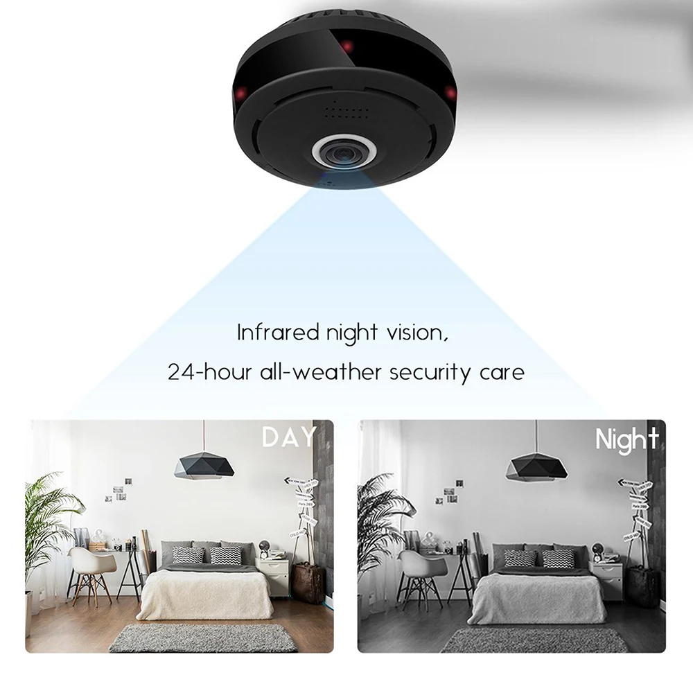Kruiqi 360 градусов 960P HD панорамная Беспроводная IP камера CCTV WiFi домашняя камера видеонаблюдения, система безопасности, камера с дистанционным управлением для помещений