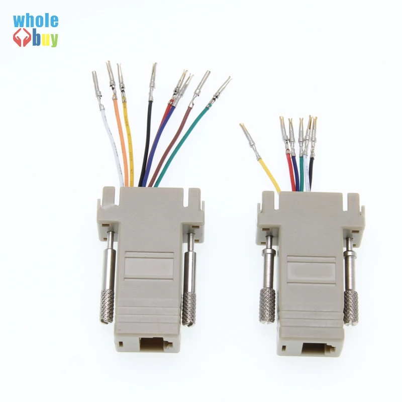 100 шт./лот DB9 женский RJ12 RJ45 для адаптер компьютера подключение 9-контактный разъем
