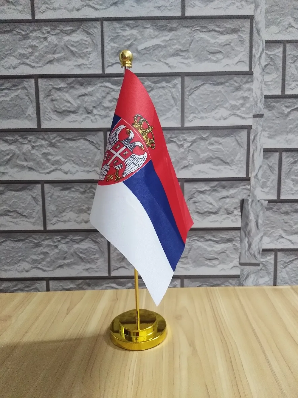 Флаг сербского стола для ведения переговоров флаг из нержавеющей стали флагшток