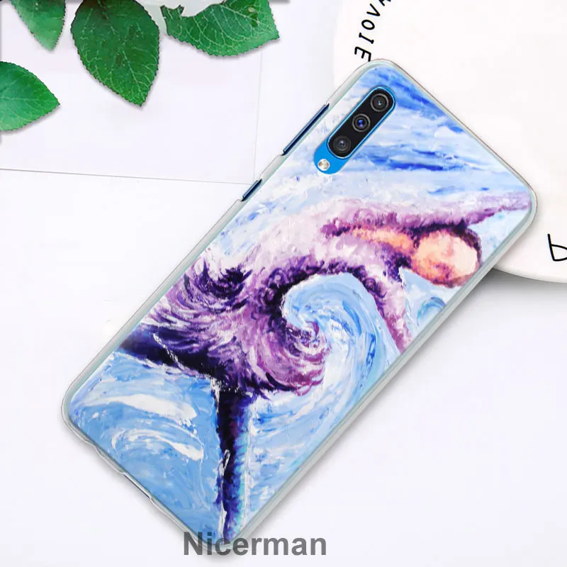 Чехол для телефона с фигурными коньками Go для samsung Galaxy A30 A50 A70 A80 A6 A8+ A7 A9 M10 M30 PC жесткий чехол