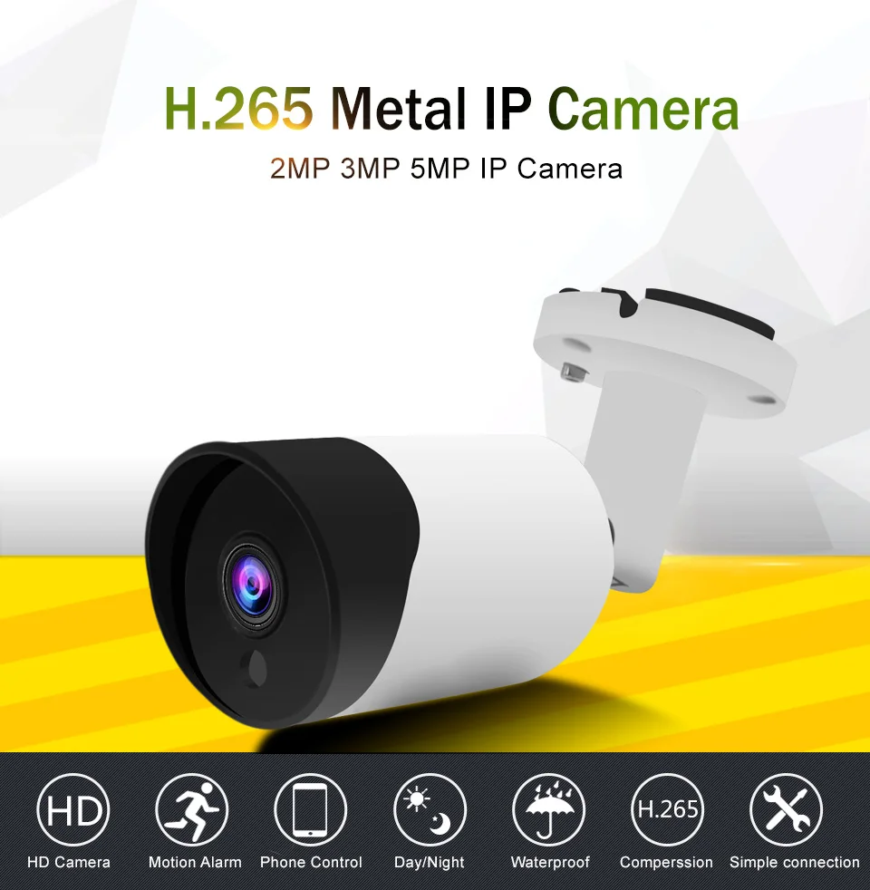 H.265 IP POE камера безопасности 5MP 3MP 2MP пуля наружная Водонепроницаемая камера видеонаблюдения s H.265 сетевая камера движения