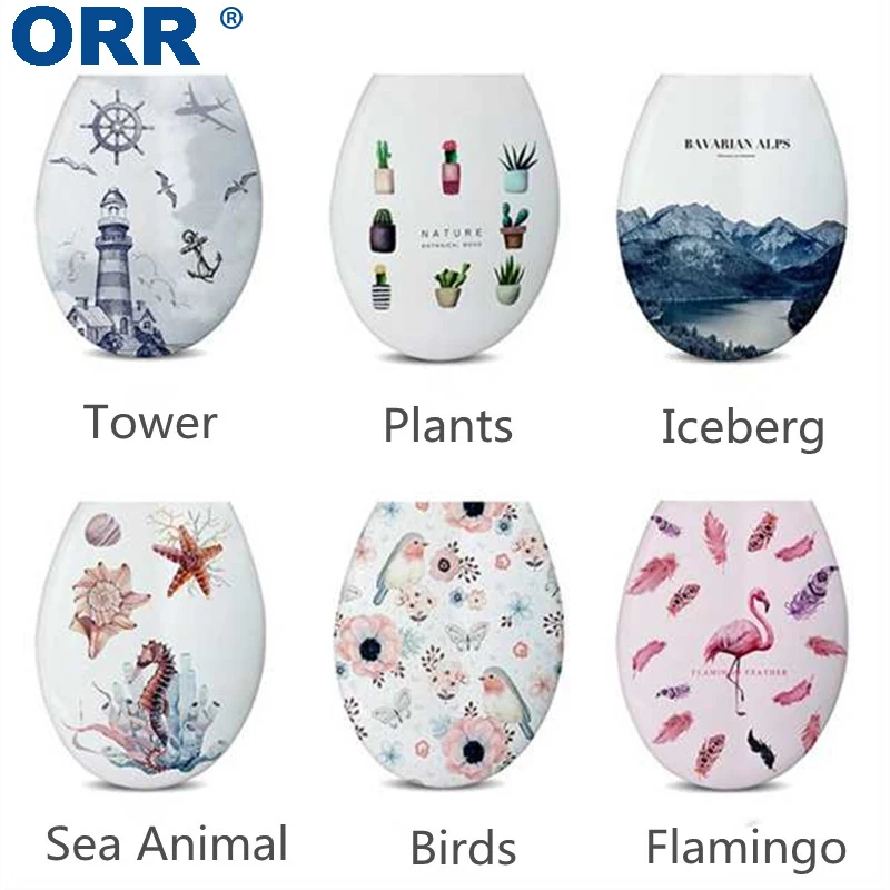 

WC Toilet Seats Cover Toilet Lid Thicken Replacement Universal U type PP Board Toilette