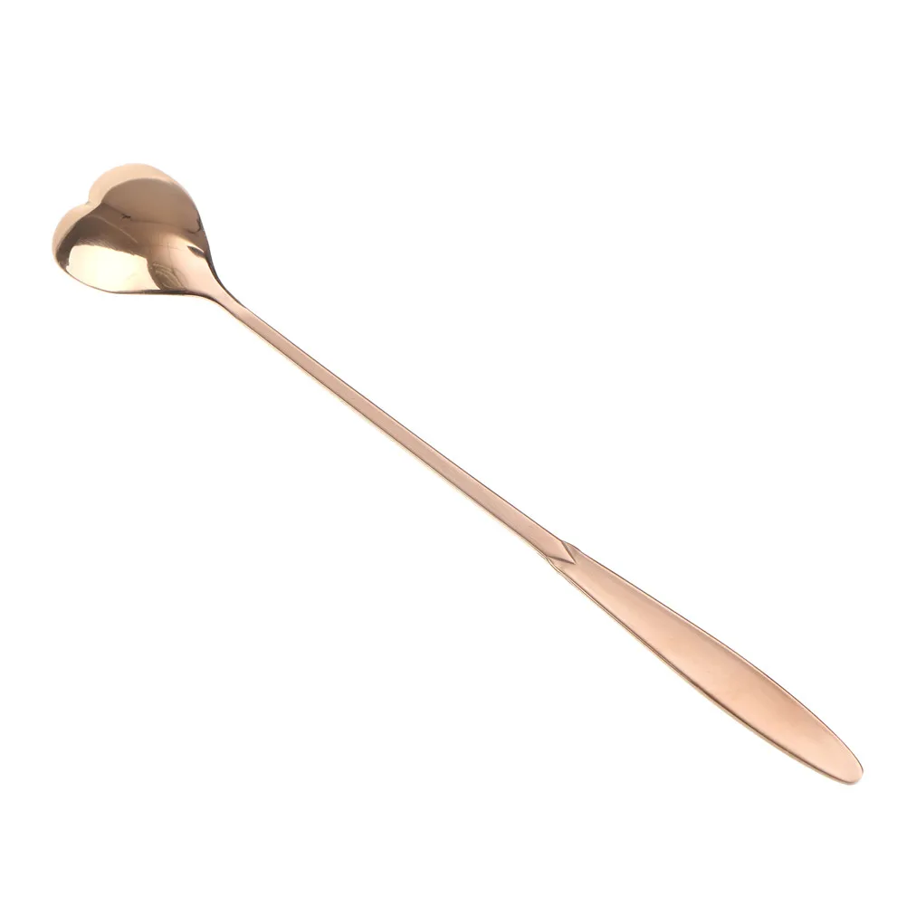 1pcs Stainless Steel Heart Shaped Stirring Spoon Flatware Ice Tea Dessert Tableware Kitchen Accessories 18*2.5cm | Дом и сад