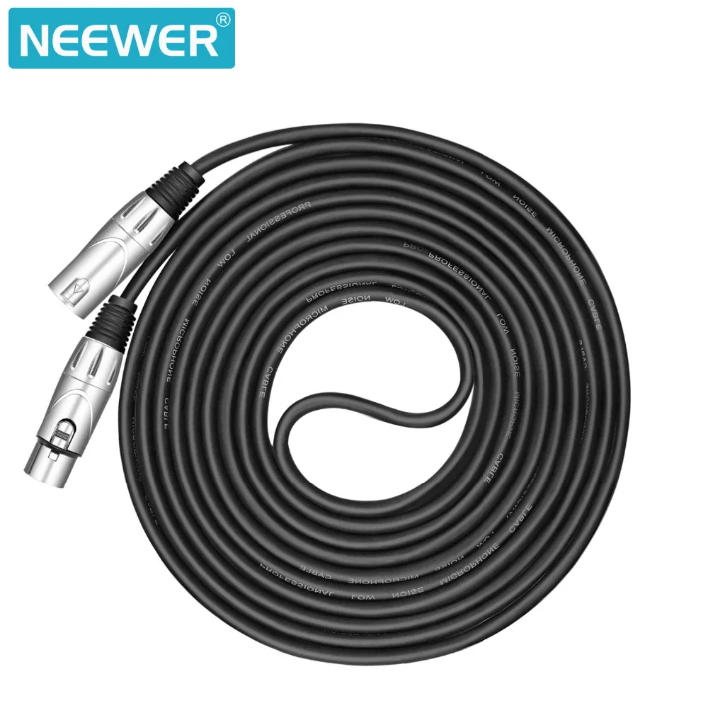 Neewer сбалансированный 3 контактный XLR кабель мыши 15 футов/4 5 mfor четкость звука +