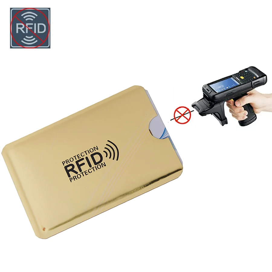 Алюминиевый металлический кредитный Анти Rfid кошелек Блокировка ридер замок банк держатель для карт ID банк карта чехол бизнес защита красный лазер - Цвет: 3