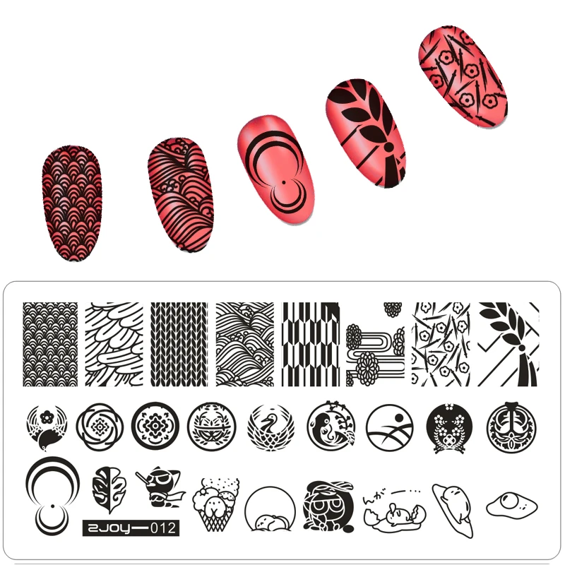 1 шт. трафареты для стемпинга ногтей ZJOY 6 5*12 5 см|stamp tool|nail stamping platesstamping plates |