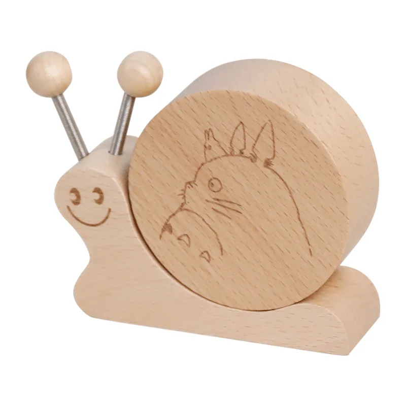 totoro Креативные деревянные улитки Музыкальная шкатулка украшения Тоторо музыкальная шкатулка разделяемая музыкальная шкатулка Заводной механизм детские рождественские подарки - Цвет: totoro