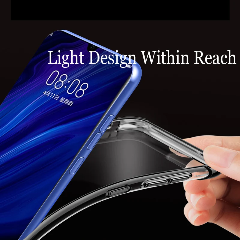 Ультратонкий Прозрачный мягкий ударопрочный чехол для телефона Huawei P30